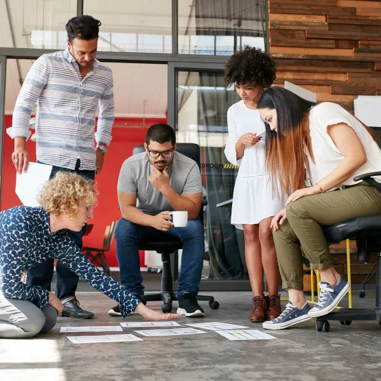 people collaborating at work
